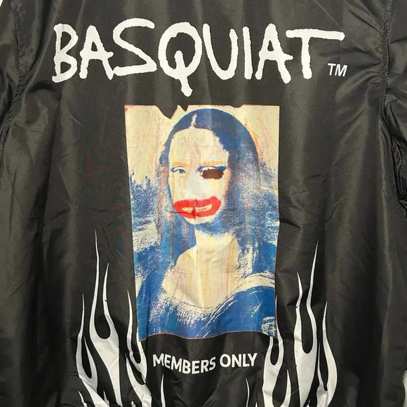 NWT Members Only Jean-Michael Basquiat Men’s Mona Lisa Aviator Windbreaker Large - Picture 6 of 7